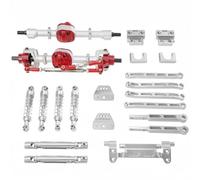 HuadaXtai Component Set Paquete de Piezas para Coche RC 1/12 Eje Amortiguador Engranaje Varillaje Aleación Metálica Firme Compatible con MN82 LC79 Mn82pro, Silver