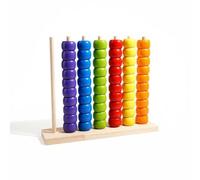 HuadaXtai de Madera para Niños Juguete Educativo Marco de Clasificador Apilador de con Textura Agradable y Pernos Resistentes para Aprender Cantidades y Colores