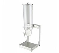 HuadaXtai Dispensador de Cereal Dispensador de Cereales Contenedor Seco Depósito Visible Estructura Metálica Acero Inoxidable, Dispensador De Cereales De 3.5L con Un Cabezal