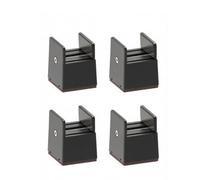 HuadaXtai Eleva Muebles Alza Topes Almohadillas con te Ancho 30 Mm y Tornillo Elevan 10 Cm Base Fieltro Antislizante Que el Piso Material PA6 y, 50mm, Negro