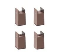 HuadaXtai Eleva Muebles Alza Topes Almohadillas con te Ancho 30 Mm y Tornillo Elevan 10 Cm Base Fieltro Antislizante Que el Piso Material PA6 y, 100mm, Marrón