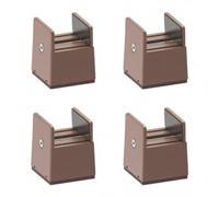 HuadaXtai Eleva Muebles Alza Topes Almohadillas con te Ancho 30 Mm y Tornillo Elevan 10 Cm Base Fieltro Antislizante Que el Piso Material PA6 y, 50mm, Marrón