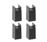 HuadaXtai Eleva Muebles Alza Topes Almohadillas con te Ancho 30 Mm y Tornillo Elevan 10 Cm Base Fieltro Antislizante Que el Piso Material PA6 y, 100mm, Negro
