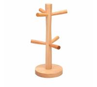 HuadaXtai Escurrevasos de Bambú Soporte de Tazas Portavasos Organizador de Mesa para Secado de Tazas Acabado Liso Fácil de Limpiar, Grande, Estilo Moderno Minimalista De Madera De Caucho