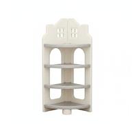 HuadaXtai Estantería Infantil Giratoria Librería Mueble Organizador Estante para Cuentos con Forma de y Rotación Suave HDPE y Almacenamiento por Niveles, Gris Arroz
