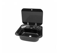 HuadaXtai Fregaro Plegable Explorador Acero Inoxidable 304 con Tapa Plegable para Cocina Móvil Lavabo Rectangular Lavado Compacta un Solo Compartimento Acuado para Furgonetas, style to 2