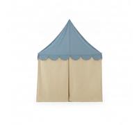 HuadaXtai Interior Esquina Carpa Refugio Capota Alta con Cenefa y de Cortinas para Privacidad Adecuada para Dormitorio Sala de, Estilo Nórdico Infantil con Diseño De Techo Azul Y Rayas Amarillas