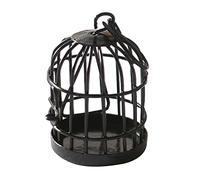 HuadaXtai Jaula de Pájaros de Aleación de Metal Negro en Miniatura para Casa de Muñecas a Escala 1/12, Ideal para Simular Una Sala de Estar.
