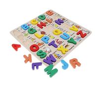 HuadaXtai Juego de Bloques de Construcción de Madera ABC para Niños, Juego de Ladrillos del Alfabeto