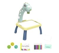 HuadaXtai Juego de Mesa con Proyector para Dibujo, Proyección para Pintar, Material de Arte para Niños Y Niñas, Regalo para Edades de 3 a 8 años, 24 Patrones Oscuros