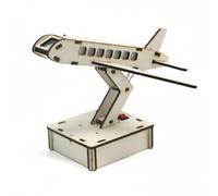 HuadaXtai Kit de Avión de Madera Modelo Maqueta Juguete Educativo Proyecto de Ciencia Manual con Ensamblaje y Estructura Visible Adecuado para Aprendizaje Práctico Aula Hogar Escritorio Decoración