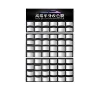 HuadaXtai Muestra de Vinilo para Coche Tablero Panel Expositor Soporte con Ranuras en PVC Resistente para 60 Tarjetas Compatible con Tiendas y Mostradores, For 6x14cm Card