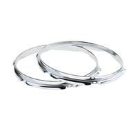 HuadaXtai Paquete de 2 Aros de Metal Fundido para Tambor Tom (lado Del Parche Y Lado de La Caja) para Baterista, 10 pulgadas 6 agujeros