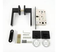 HuadaXtai Picaporte para Puerta Interior Manija Pestillo Resbalón con Estilo Minimalista y Ocultas y Placa de Recibidor Adecuado para Dormitorios Baños Viviendas, color to 4