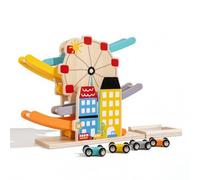 HuadaXtai Pista de Ensamblaje Infantil Juego Rampa Madera Pista Ciudad Rueda Mini Coches Juguete Educativo Desarrollo Habilidades Niños Adecuado para Habitaciones Infantiles Sala de Juegos