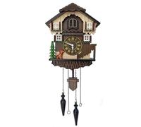 HuadaXtai Reloj de Pared para Niños Tradicional Reloj Colgante de Pared Estilo Chalet Oscura Paneles Figura de Pájaro Escalera Lateral Presentación Vertical con, Esfera Romana