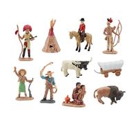 HuadaXtai Set Figurillas Guerrero con Variedad Personajes y Animales para Montaje Dinámico Figuras PVC Resistente con Texturas talladas Acuado para