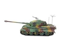 HuadaXtai Tanque Militar de Aleación Modelo a Escala 1/72 Vehículo Carro de Maqueta Coleccionable Torreta Giratoria y Cañón Ajustable Adecuado para Vitrina, Camuflaje Tricolor del Frente Oriental