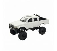 HuadaXtai Vehículo Todoterreno Infantil Coche Teledirigido Camioneta Pickup 4x4 Crawler RC Carrocería Robusta Metal Plástico Control Remoto Incluido Carga USB, Blanco