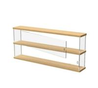 HuadaXtai Vitrina Acrílica con Base Sólida, Grande, 2 Niveles, Style to 6 | Elegante, caja Expositora, Mueble, para Estantería, Coleccionistas