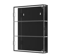 HuadaXtai Vitrina Acrílica para Tarjetas Coleccionables Caja Expositora Organizador Armario Almacenamiento Acrílico Transparente con Grados Tapa Sellada Que , Vertical 3 Capas