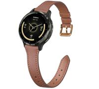Huadea Correa de cuero delgada de 18 mm compatible con Garmin Venu 3S Watch Band/Venu 4 41mm/Venu 2S/Vivoactive 4S/Vivomove 3S/Forerunner 265S 255S, pulsera delgada de liberación rápida para mujeres y