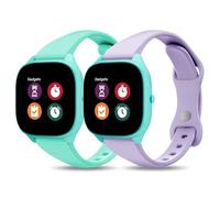 Huadea Paquete de 2 correas delgadas de silicona compatibles con Gabb Watch 3e Band 3 2 1/Gizmo Adventrue 3 3 2 1/SyncUP y Cosmo JrTrack 5/4/3/2 SE/2/JrTrack, correa deportiva delgada estrecha y suave