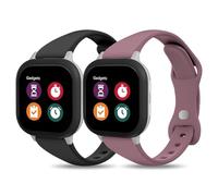 Huadea Paquete de 2 correas delgadas de silicona compatibles con Gabb Watch 3e Band 3 2 1/Gizmo Adventrue 3 3 2 1/SyncUP y Cosmo JrTrack 5/4/3/2 SE/2/JrTrack, correa deportiva delgada estrecha y suave