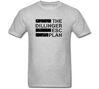 Huadian Men's The Dillinger Escape Plan Band Logo Mathcore T Shirt Short Sleeve T-Shirt Grey M
