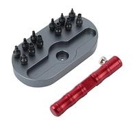 HuadZhylyx Herramienta profesional para retirar la corona del reloj, herramienta de reparación de precisión con 12 boquillas intercambiables para, extractor de tubo de corona de metal