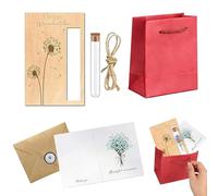 HUAEDNWKYI Caja de Regalo de Madera con Diseño de Diente de León para Dinero, Vales y Pequeños Detalles Bodas, Cumpleaños y Ocasiones Especiales