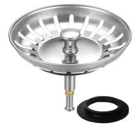 HUAERSICO Colador Fregadero 80mm,Fregadero Universal, Colador Cesta Fregaderos Cocina,para Blanco Repuesto,Juntas Adicionales Tornillos