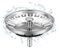 HUAERSICO Colador Fregadero 84mm Universal, Tapón Desagüe Cocina Con Juntas Adicionales, Para Blanco Franke Pieza De Recambio