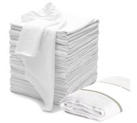 HuaHuaFL Trapos sin pelusa 100% algodón para la limpieza de trapos, tela de algodón, camiseta suave, paño sin pelusas para hierro fundido, manchas de madera, almohadillas de polvo, 43,2 x 43,2 cm