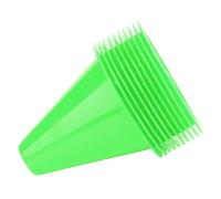 Huairdum 10 Conos de Fútbol, marcadores de Entrenamiento de Fútbol, Base Plana Estable de Material PE de Color Brillante con Almacenamiento Fácil de Transportar para Ejercicios de (Green)