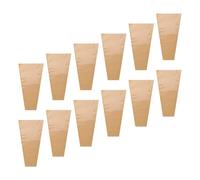 Huairdum 100 Pcs Bolsas para Envolver Ramos de Flores para Floristerías, | Fundas de Papel Kraft, Apertura Trapezoidal, Lazos Estampados Verdes para Eventos, Marrón
