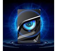 Huairdum Altavoz para Computadora, Altavoz Estéreo Mini USB 2.1, con Luz LED Azul Frío con Potencia de Salida de 3 W y Mejora de Graves, Ideal para PC, Computadora Portátil y Teléfono Móvil