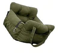 Huairdum Asiento de Coche para Perros, Tela de Algodón, Parte Inferior Antideslizante, Impermeabilizante, Asiento de Seguridad para Mascotas con Bolsillo de Almacenamiento y Cuerdas de Seguridad