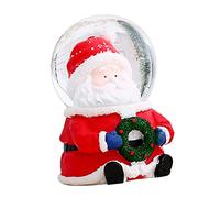 Huairdum Bola de Cristal Navideña con Luz Que Cambia de Color, Decoración de Globo de Nieve con Cabeza Grande, Adorno Navideño de Vidrio para Decoración de Casa Navideña, Regalo (Viejo Grande)