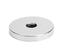 Huairdum Brida Grande para Brazo de Ducha, Placa de Escudo para Brazo de Ducha de Acero Inoxidable 304, Placa de Junta de Goma Duradera, Ideal para Reemplazo de Tubería Estándar G1/2 pulg. (Acero
