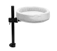 Huairdum Cama de Escritorio para Gatos, Nido de Hamaca Giratorio y Elevable para Oficina en el Hogar, Interior, Felpa de Hierro, Cómodo Estante para Percha para Gatitos, Mesa Auxiliar para Muebles,
