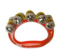 Huairdum Campana de Muñeca con Banda, Instrumento de Percusión Musical de Cascabel de Tobillo de Mano de Plástico para Educación Temprana de Niños, con Bordes Lisos para un Uso Seguro (rojo)
