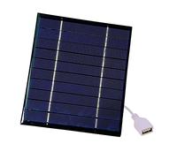 Huairdum Cargador Solar Portátil, Panel Solar de Silicio Monocristalino USB de 2,5 W 5 V con Estabilizador de Voltaje, Ideal para Acampar, Senderismo, Viajes Al Aire Libre