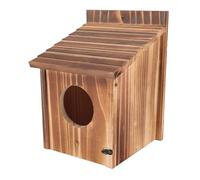 Huairdum Casa para Pájaros, Caja Nido para Pájaros de Madera Azul, Casa para con Percha con Orificio de Entrada de 6 Cm, Ideal para Jardín y Balcón Al Aire Libre