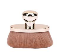 Huairdum Cepillo Corporal Ovalado Grande para Autobronceador, Aplicación sin Rayas de Loción de Base Corporal y Protector Solar, Cepillo Estilo Kabuki, Vegano Suave, Rosa Polvoriento (GOLD)