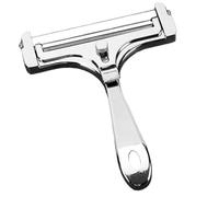 Huairdum Cortador de Queso de Acero Inoxidable, Cortador de Queso de Alambre de Metal, de con Ergonómico y Rodillo Liso, Espesor Ajustable para Semi Duro Suave (plata mate)