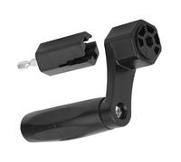 Huairdum Enrollador de Cuerdas de Guitarra 2 en 1, Extractor de Clavijas de Puente ABS Negro con Broca Desmontable, para bajo Clásico Eléctrico Folk, Ukelele, Mandolina Banjo