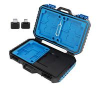 Huairdum Estuche para Tarjetas de Memoria, Soporte para Tarjetas SD a Prueba de Agua con 22 Ranuras, Estuche para Lector Micro USB 3.0 para SIM, Almacenamiento Compact Flash