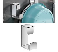 Huairdum Gancho para Lavabo Montado en la Pared, Soporte para Estante de Baño sin Perforaciones de Acero Inoxidable para Inodoros y Lavabos, con Función para Colgar que Ahorra Espacio