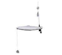 Huairdum Hamaca de Escritorio para Gatos, Tela de Malla Ajustable, Percha para Gatos Montada Estable con Manta de Forro Suave para Mesa de Oficina en Casa, Capacidad para 2 Grandes, Tela de Malla